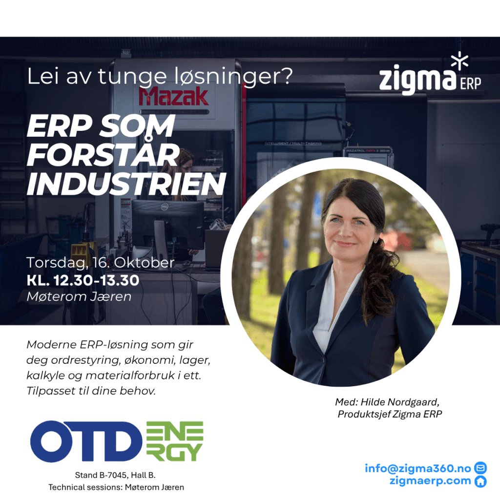 Technical Session OTD Energy 2025: ERP som forstår Industrien