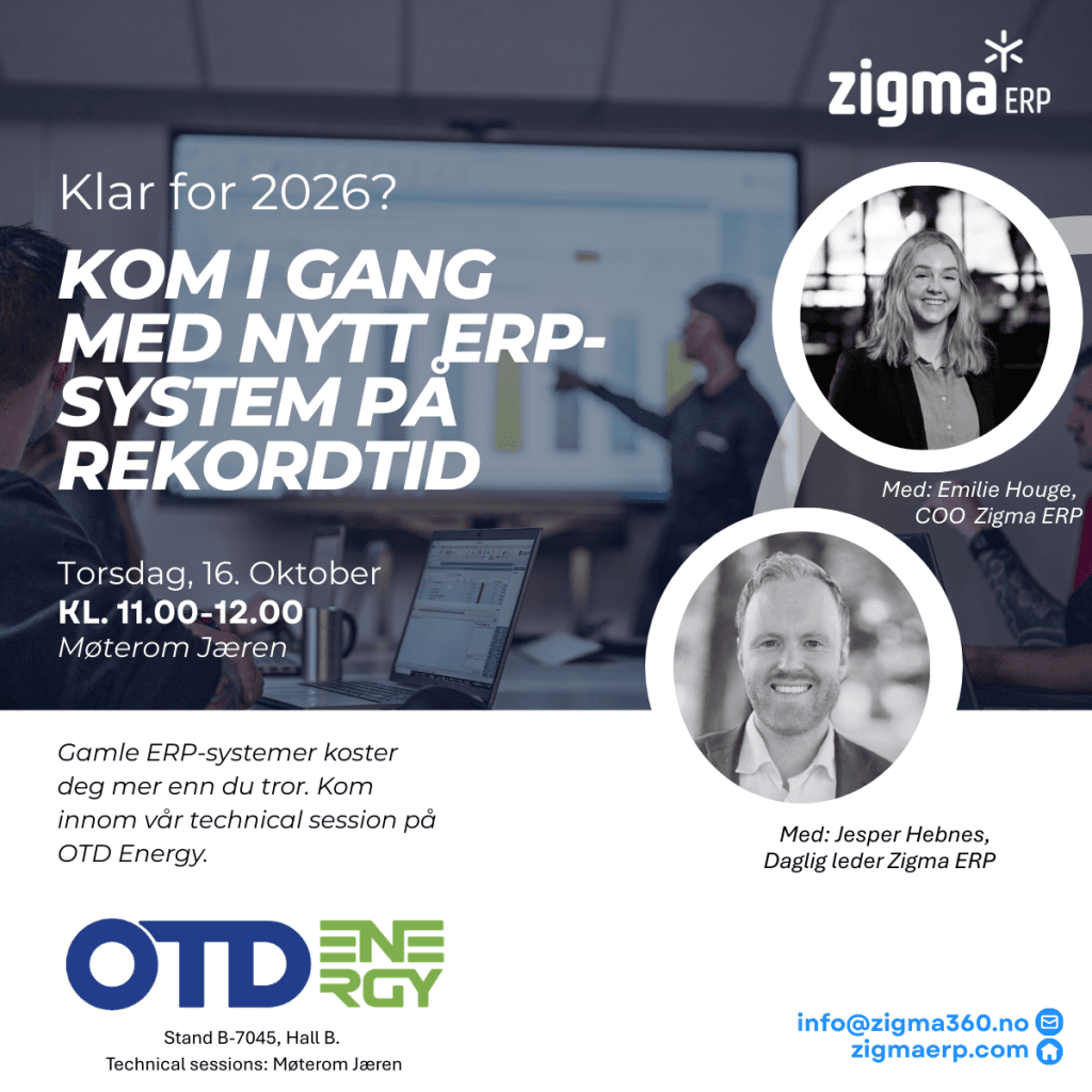 Technical Session OTD Energy 2025: Kom i gang med nytt ERP-system på rekordtid